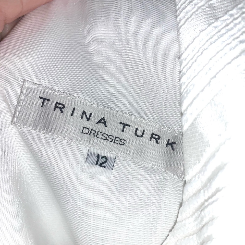 Trina Turk White A-line dress size 12 - Picture 4 of 9